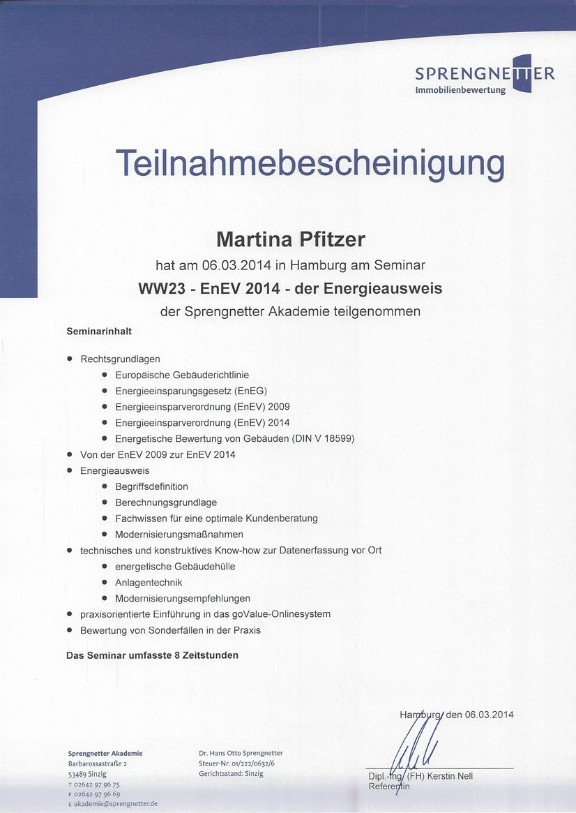 teilnahme-energieausweis-martina-pfitzer Teilnahmebescheinigung - Energieausweis - Martina Pfitzer