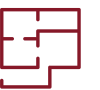 Symbol Grundriss – Wohnfläche der Immobilie